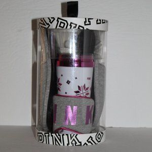 PINK Victoria's Secret Sleep Mask, Slippers Size 7-8 (M), and 16 oz. To go Mug